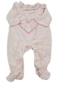 Světlerůžový sametový overal se srdcem Ergee