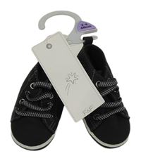 Nové - Černé koženkové capáčky s hvězdami F&F