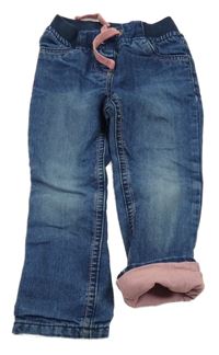 Modré podšité rifle s úpletovým pasem Lupilu