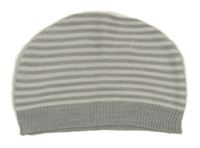 Sivo-biela pruhovaná čapica