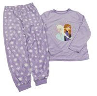 Lila plyšové pyžamo s Elsou a Annou Disney
