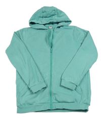 Zelenomodrá prepínaci mikina s kapucňou Tu