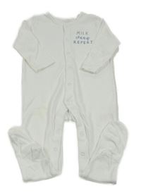 Biely overal s nápisom Lily & Dan