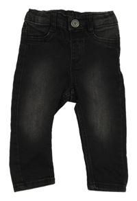 Tmavošedé teplákové skinny rifle H&M