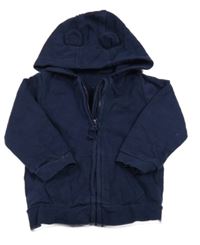 Tmavomodrá prepínaci mikina s kapucňou George