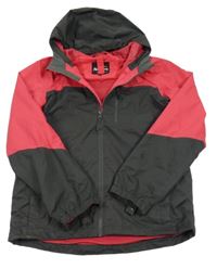 Antracitovo-fuchsiová šusťáková jarní funkční bunda s kapucí Peter Storm