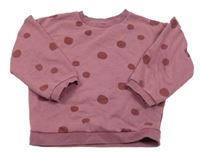 Fialová bodkovaná á mikina F&F