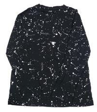 Čierno-biele tričko s fleky C&A