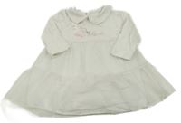 Biele rebrované šaty s Bambim a tylovou sukní a všitým body Primark