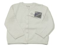 Nové - Biely prepínaci perforovaný sveter F&F