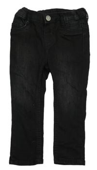 Tmavosivé teplákové skinny rifle H&M