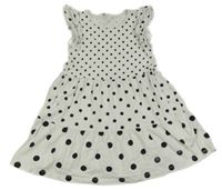 Bielo-čierne bodkovaná é šaty H&M