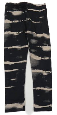 Černo-béžové pruhované zateplené legíny H&M
