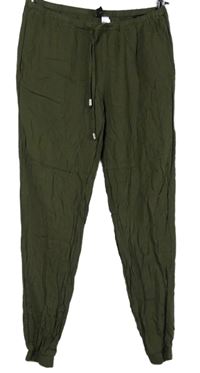Dámské khaki harémové kalhoty H&M