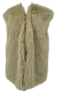 Dámská béžová kožešinnová vesta Primark 