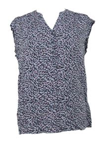 Dámská světlemodro-růžovo-černá vzorovaná halenka Betty&Co