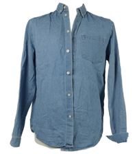 Pánska svetlomodrá rifľová košeľa Zara