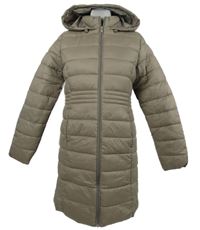 Dámsky béžový šušťákový zimný kabát s kapucňou Primark