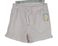 Pánské světlerůžovo-bílé proužkované krepové plátěné kraťasy Primark vel. 33-35