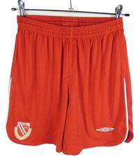 Dámske červené futbalové kraťasy s logom Umbro