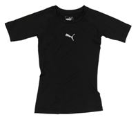 Černé sportovní funkční tričko s logem puma