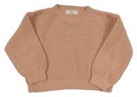 Svetloružový žinylkový sveter H&M
