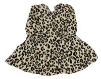 Svetlobéžové mušelínové šaty s fľakmi F&F