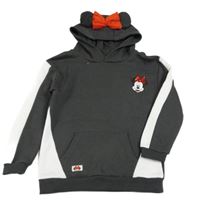Sivo-biela mikina s Minnie a kapucňou Disney