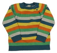 Barevný pruhovaný svetr Frugt