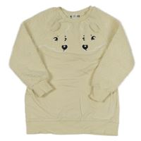 Smotanové teplákovo/huňaté šaty s medveďmi H&M