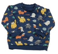 Tmavomodrá mikina so zvieratkami M&S