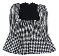 Čierno-biele vzorované šaty Shein