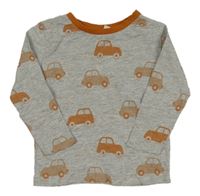 Sivo-oranžové tričko s autami alana