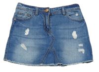 Modrá rifľová sukňa Next