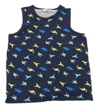 Tmavomodré tielko s dinosaurami