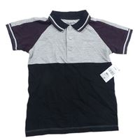 Lilkovo-sivo-čierne polo tričko Urban