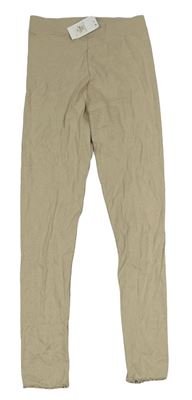 Béžové rebrované legíny Primark