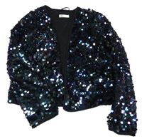 Černo-metalické flitrové bolérko H&M