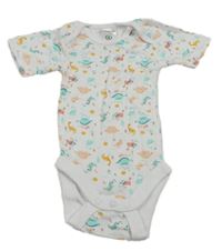 Biele body s barevnými s dinosaurami Lily & Dan
