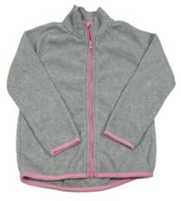 Sivá fleecová prepínaci mikina