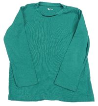 Zelené žebrované triko Tu