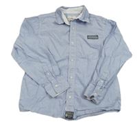 Modro-bílá pruhovaná košile s nášivkou C&A