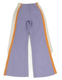 Lila-smetanové sportovní široké tepláky s pruhy H&M