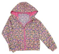 Farebná vzorovaná šušťáková ľahká bunda s kapucňou Dunnes