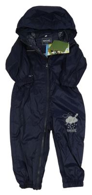 Nové - Tmavomodrá šusťáková nepromokavá kombinéza s kapucí Regatta