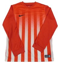 Červeno-bílé sportovní funkční triko Nike