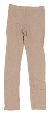 Světlerůžové legíny se srdíčky H&M