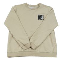 Smotanová mikina s potlačou Jack & Jones