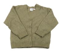 Khaki melírovaný prepínaci sveter Zara