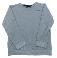 Sivo-modrá pruhovaná mikina s autom Next